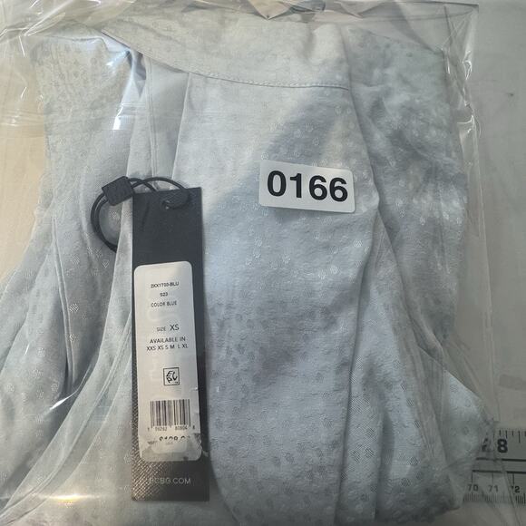 New BCBGMAXAZRIA Women Halter Neck Sleeveless Overdraped Side Tie Blouse Size XS - Picture 7 of 8